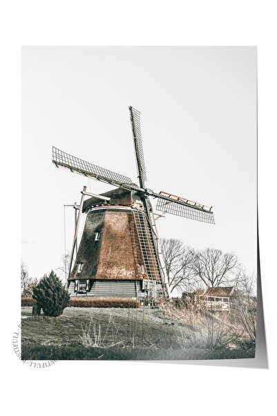 Postifull Poster rustic fără rame, pictură nordică maro, NR:154 Fotografie cu...