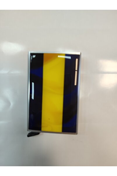 Lutti حامل بطاقات آلية من البلاستيك باللون الأصفر والأزرق الداكن