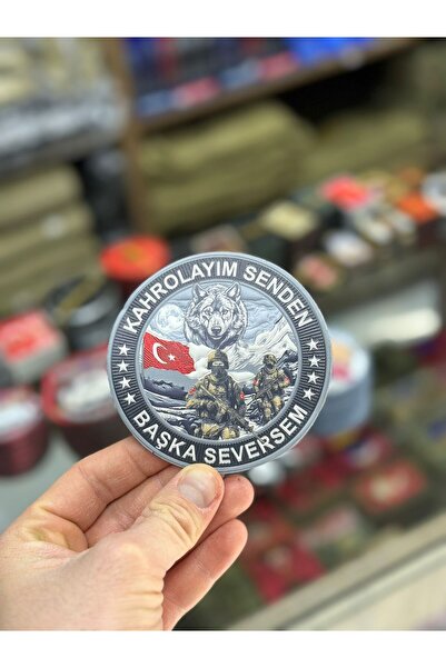 KOMANDO PAZARI askeri patch 3 boyutlu plastik kesim