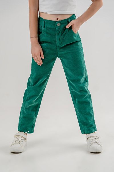 GİYİCEM Pantaloni clasici colorați din chenille pentru fete 2528
