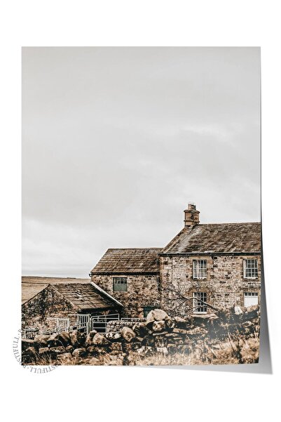 Postifull Poster rustic fără rame, pictură nordică maro, NR:196 Fotografie de...