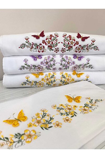 Peacock 3-вимірна вишивка, 100% бавовняна рушник для рук і обличчя 50 X 90 (2600GR)