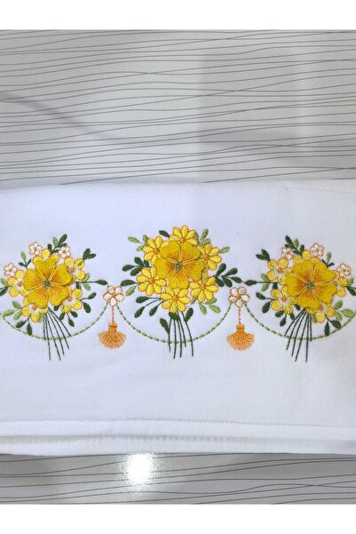 Peacock 3-вимірна вишивка, 100% бавовняна рушник для рук і обличчя 50 X 90 (2600GR)