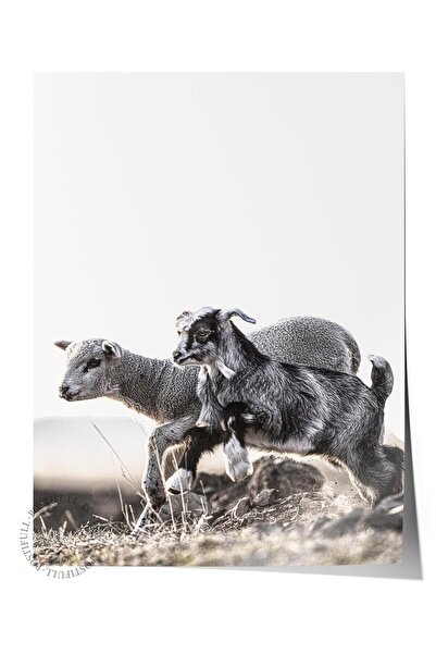 Postifull Poster rustic fără rame, pictură nordică maro, NR:239 Fotografie cu...