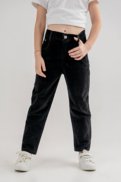 GİYİCEM Kız Çocuk Klasik Renkli Şönil Pantolon 2528