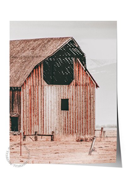 Postifull Poster rustic fără rame, pictură nordică maro, NR:412 Fotografie de...