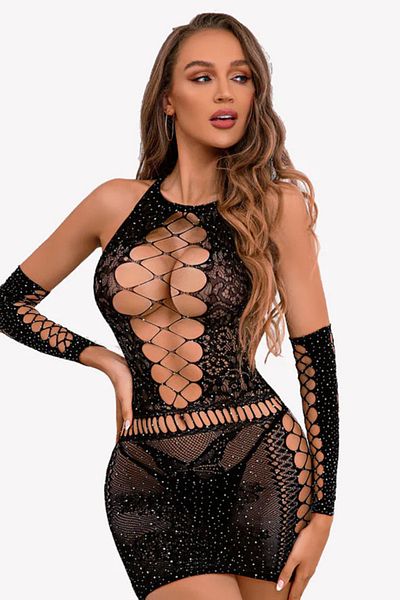 BUSEMSHE Mini rochie Fluture Piatra Neagra - Femei cu Manusi Cadou