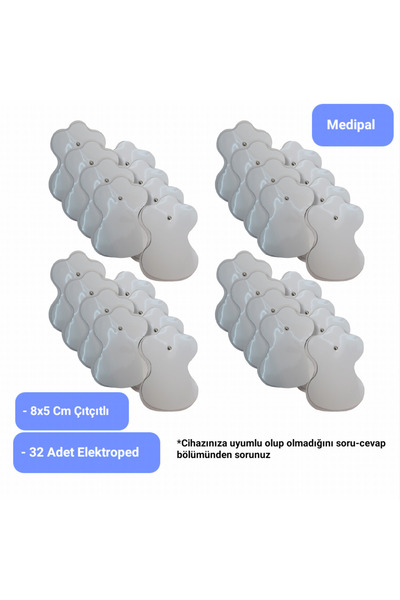 Hacamatik Tens Pedi - Tens Elektrot - 32 Adet 8x5 Çıtçıtlı - Universal