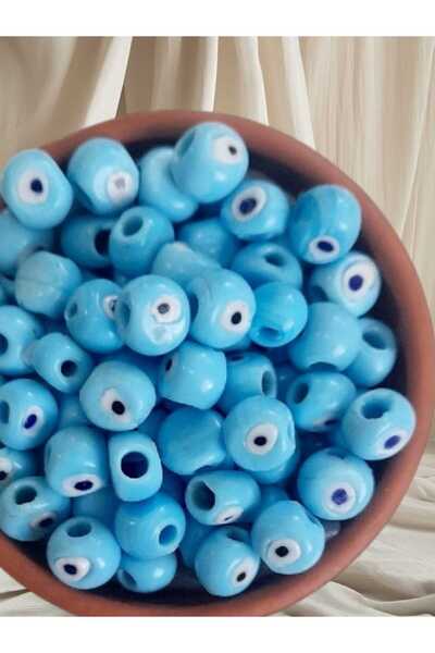 ella'nın çarşısı 10 τεμάχια 1,5 εκ. Baby Blue Glass Evil Eye Beads