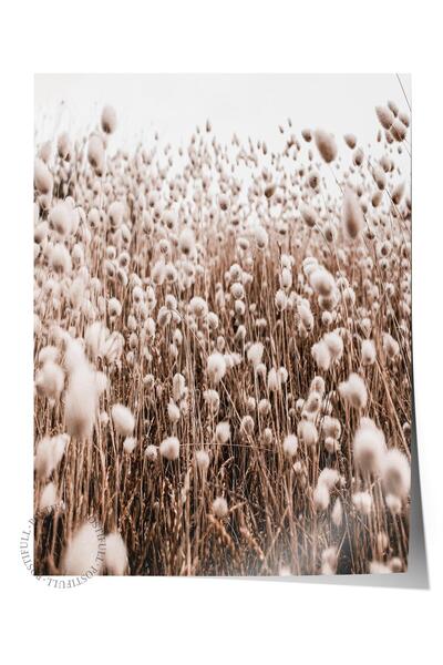 Postifull Poster rustic fără încadrare, pictură nordică maro, NR:326 Fotografie de câmp de grâu, verticală