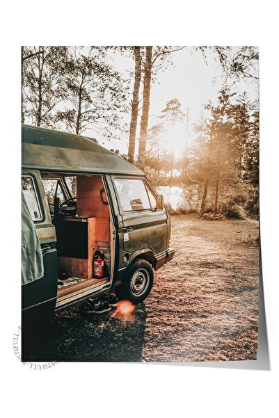 Postifull Poster rustic fără rame, pictură nordică maro, nr:444 Fotografie cu...