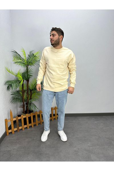 MODA Cotton Beige Asymetric Cut Sweat
