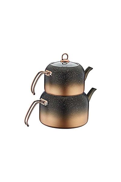 OMS Copper Colored Granite Teapot Set