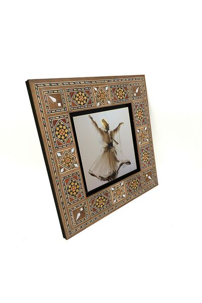Sadrazam Whirling Dervish Printed Mdf Table 20X20 Krt-74