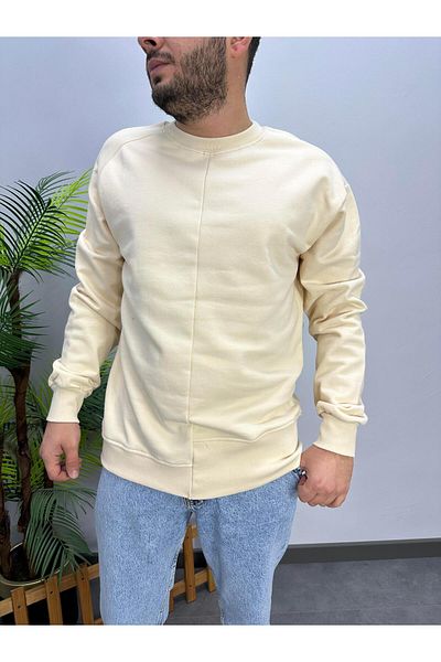 MODA Cotton Beige Asymetric Cut Sweat