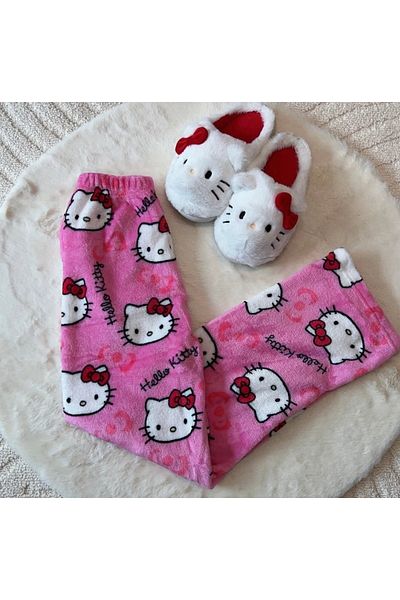 1blood Hello Kitty βελούδινο αθλητικό παντελόνι