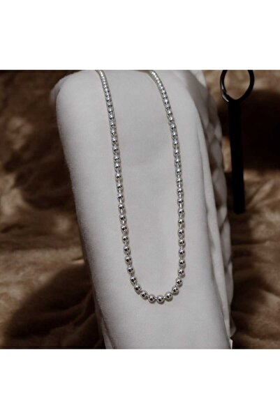 feyza collection الكرة الخرز سلسلة قلادة الصلب