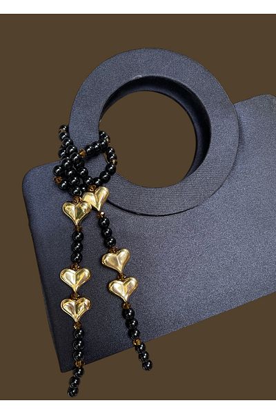 Charming Golden Noir Bag Charm Bag Accessory
