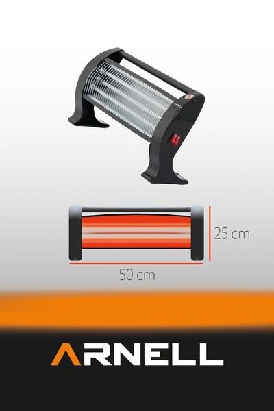 St Morritz Elektirikli Isıtıcı Quartz Masa Altı 3 Çubuklu Güvenli Ve Enerji Tasarruflu 1200 Watt