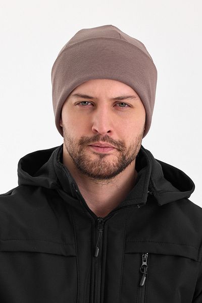 Butikgiz Men's Brown Color Thermal Beanie Hünkar Style 100% Cotton Series - 2 Different Appearances