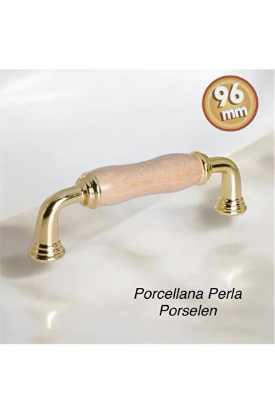 Porcellana Perla (9,6cm )-Porselen Kapak Dolap Çekmece Mobilya Banyo Mutfak Kulp Kulpu Kulb Kulbu-Safir96mm-STK5129