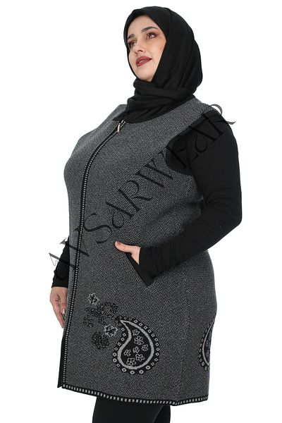 AVSARWEAR Ethnic Patterned Plus Size Mother Vest with Pockets Avsarwear