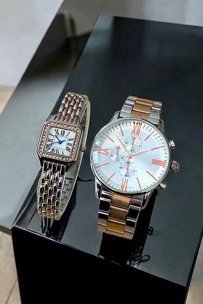 Güncel Vitrin Premium Silver/Rose Mk&Hms Dear Watch