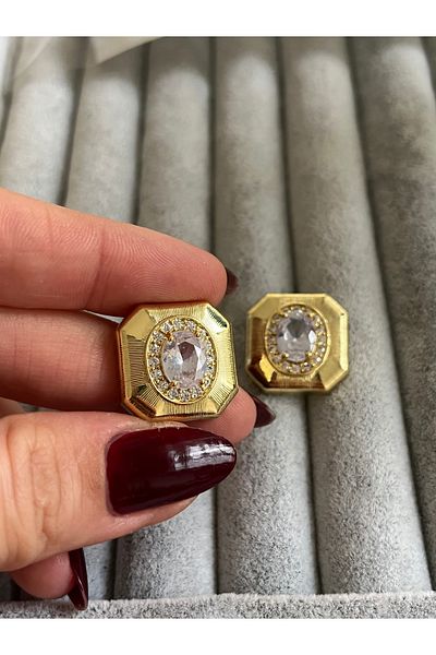 Hoop jewelery Special Series Stone Square Form Vintage Model Earrings
