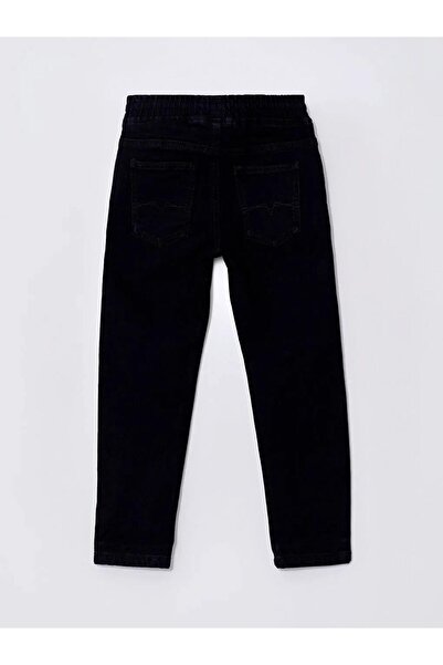 LC Waikiki LCW Kids Siyah Beli Lastikli Basic Astarlı Erkek Çocuk Jean Pantolon