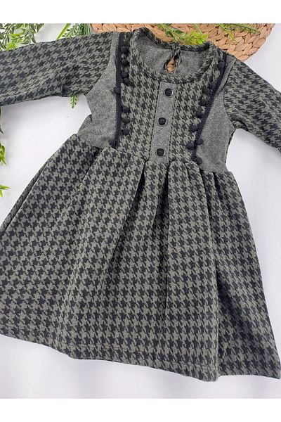 Butik Girls Winter Dress with 9 Different Color Options