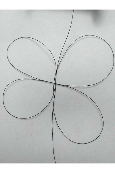 Eskişehir hobi sanat 0,2 mm 1 μέτρο κορδόνι χάντρες προσευχής μαύρο χρώμα (πιο λεπτό κορδόνι χάντρες προσευχής)