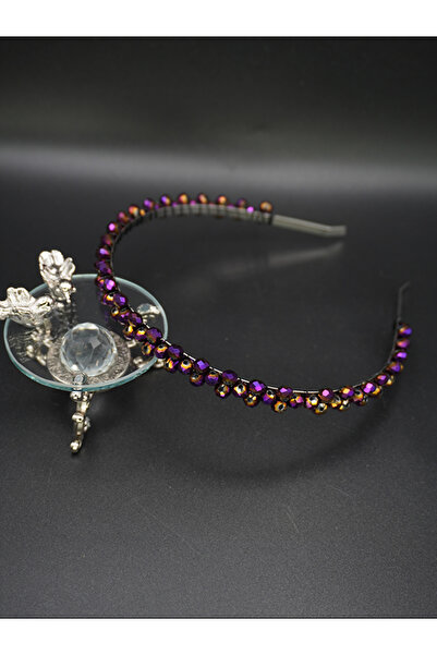 gelinmz Coroană elegantă cu un singur cristal - potrivită pentru nuntă și log...