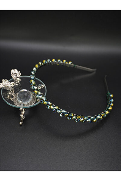 gelinmz Coroană elegantă cu un singur cristal - potrivită pentru nuntă și log...