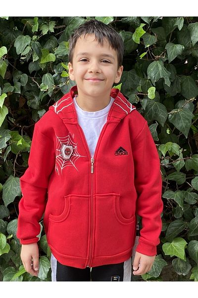 Gigas 2Ip Seasonal Lighted Licensed Spiderman Boy's Hooded Masked Cardigan