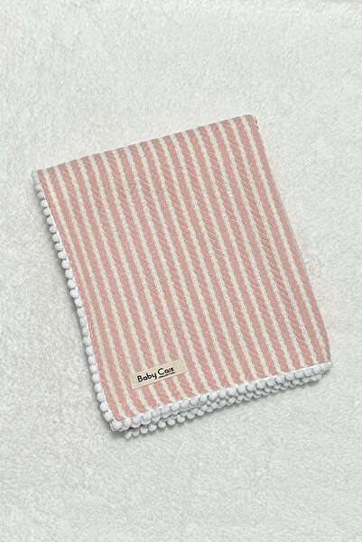 Baby Cais Collection Ethnic Striped Knitted Patterned Baby Blanket - Organic Cotton, 100X120 cm