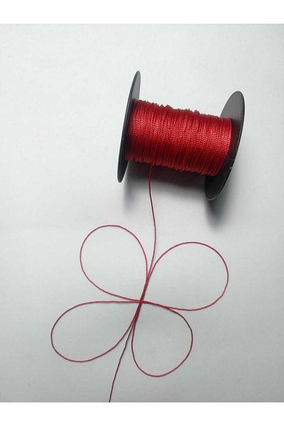 Eskişehir hobi sanat Red Rope Rosary - 0.8 Mm, 20 Meters