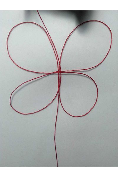 Eskişehir hobi sanat 50 Meters Red Rosary Rope - 0.8 mm Color