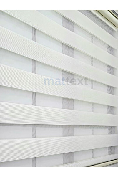 MATTEXT MEKANİK PERDE SİSTEMLERİ Ekru micro plise Zebra Perde dilimsiz