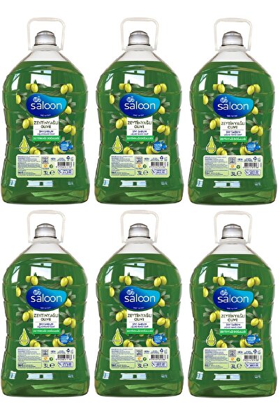 Saloon Sıvı Sabun Zeytinyağlı 3 Lt x 6 Adet