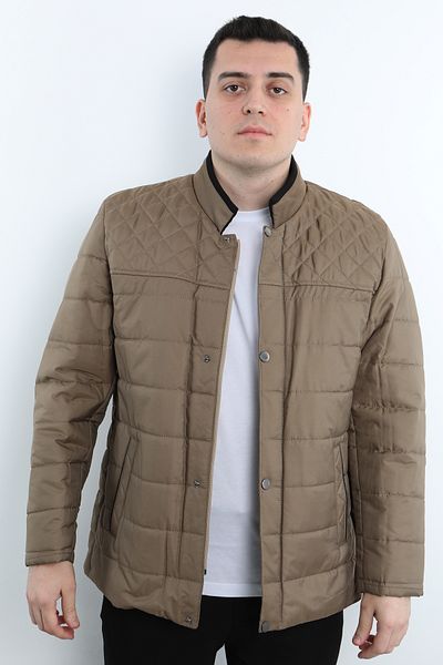 Veli Önkal Men's Zippered Coat with Fleece Button Detail Inside