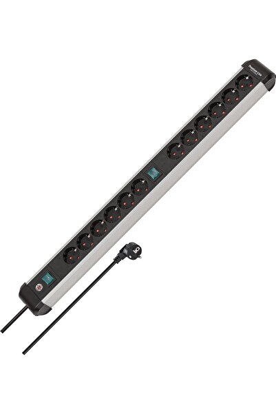 Brennenstuhl Premium-Alu-Line 12 lu Priz Grubu Anahtarlı 3 Metre