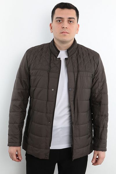 Veli Önkal Men's Zippered Coat with Fleece Button Detail Inside
