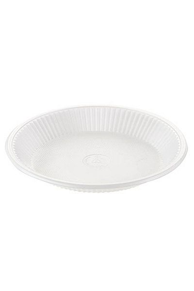 minik shop 19cm Large Roll-Up Economical Plastic Plate - 100Pcs