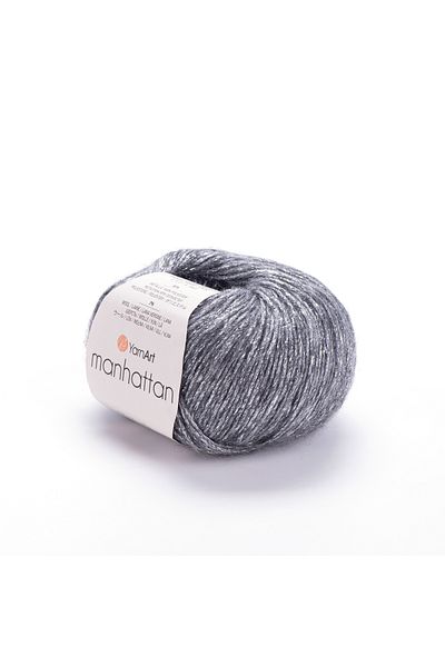Yarnart Manhattan Champion Glitter Πλεκτό Χέρι Γκρι Σκούρο Ασημί -903