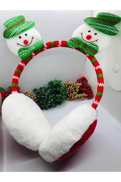 İnDerin Căști de pluș cu tematică de zăpadă - căști de pluș