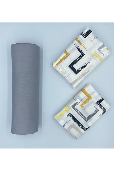 pınarhome collectıon New Season - 100% Organic Cotton, Soft Sand and Elastic Crossbody+Pillow Cover Corner Depth 28-30 cm
