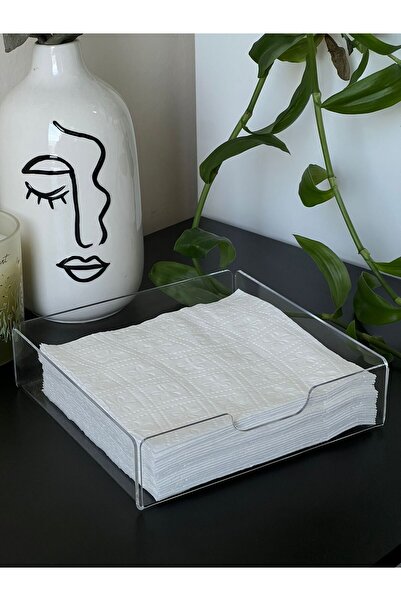 HomeSide Modern Şeffaf Akrilik Peçetelik