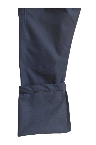 SNOWMOUNT Softshell Outdoor Suya Soğuğa Karşı Dayanıklı Erkek Siyah Antrasit Paça Fermuarsız Pantolon