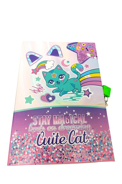 Dadacuq Album de însemnări pentru fete cu blocare „Stay Magical” 13*9 cm 48 coli
