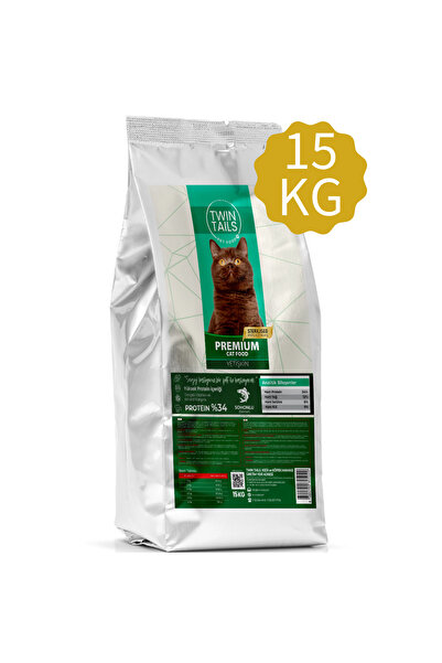 3412 Somonlu Premıum Kısırlaştırılmış Kedi Maması 15 Kg